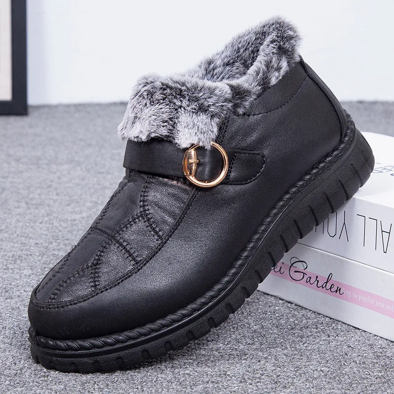 Winter Women Faux Leather Ankle Boots Ladies Soft Flat Shoes Casual Comfort Mom Ankle Boots Mother Warm Snow Boots
Winter Women Faux Leather Ankle Boots Ladies Soft Flat Shoes Casual Comfort Mom Ankle Boots Mother Warm Snow Boots