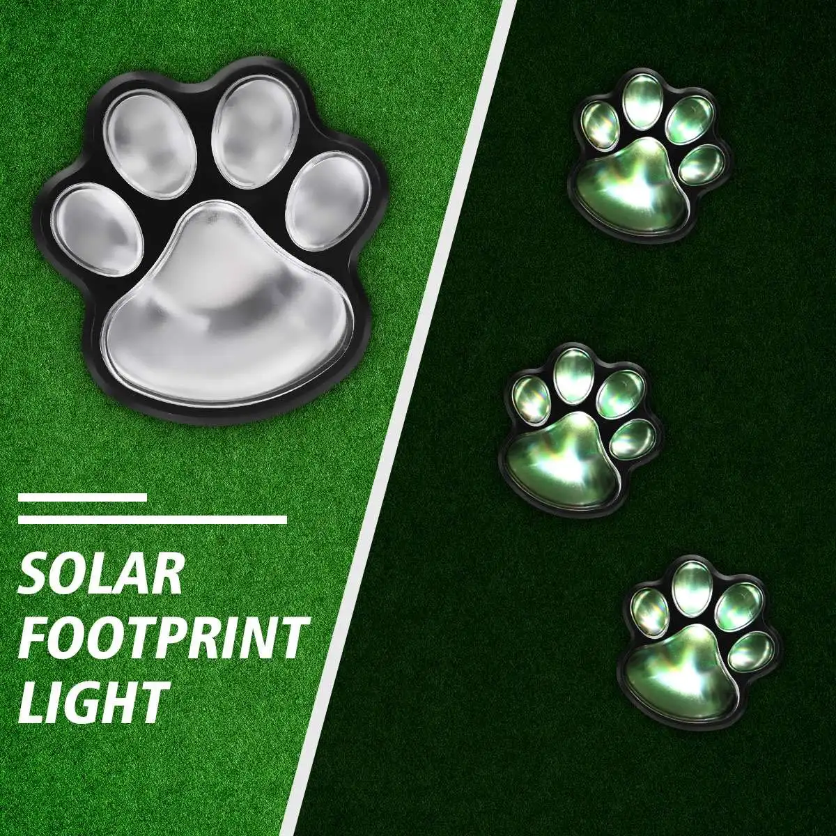 NEW 4 Piece Footprint Solar Powered LED Lights - Dog Pet Animal Paws Design Outdoor Landscape Lighting for Lawn Decor Gardening
NEW 4 Piece Footprint Solar Powered LED Lights - Dog Pet Animal Paws Design Outdoor Landscape Lighting for Lawn Decor Gardening