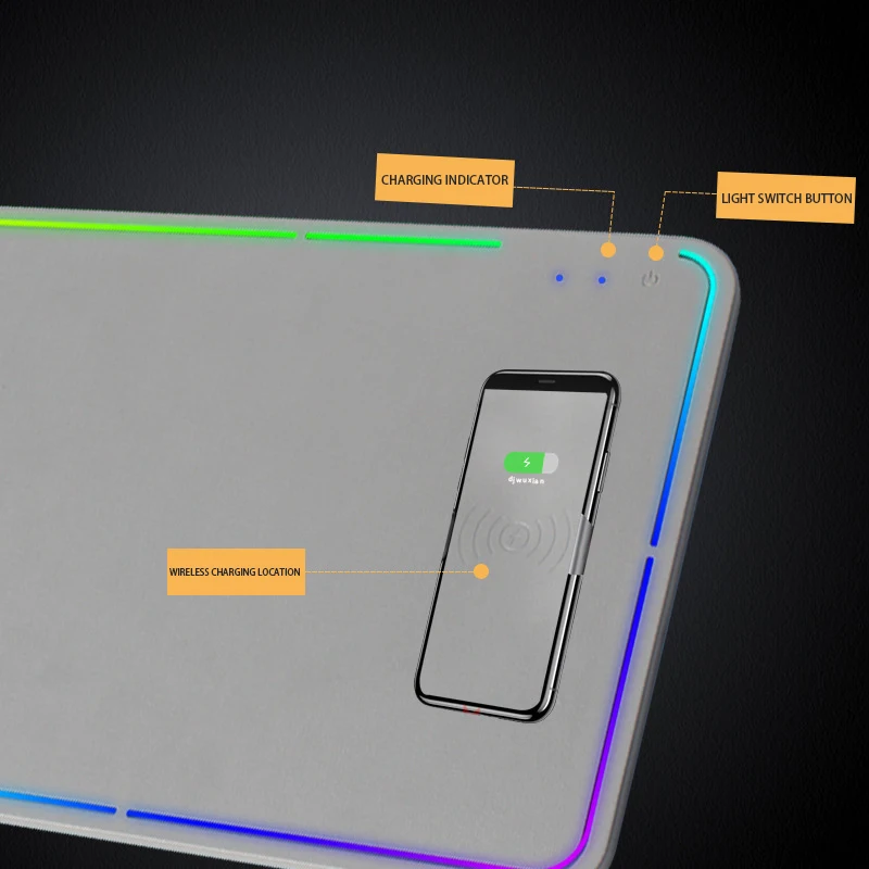 10W Wireless Charger Floor For Mouse Pad Gamer RGB Mats Table Mice Laptop Notebook Desktop PC Computer Peripherals Gaming Desk
10W Wireless Charger Floor For Mouse Pad Gamer RGB Mats Table Mice Laptop Notebook Desktop PC Computer Peripherals Gaming Desk