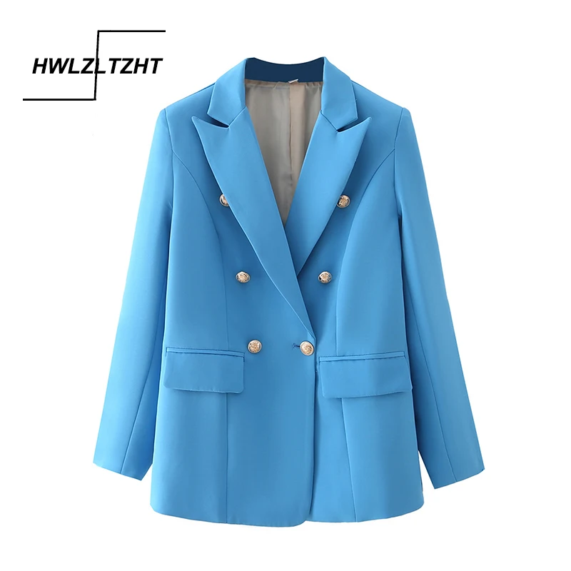 HWLZLTZHT Blazer Women jacket 2021 Spring Autumn Long Sleeve Office Women's Suit Blazer Double Breasted Buttons Female Blazer
HWLZLTZHT Blazer Women jacket 2021 Spring Autumn Long Sleeve Office Women's Suit Blazer Double Breasted Buttons Female Blazer
