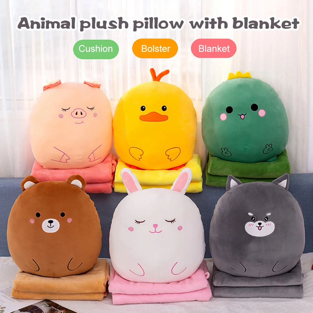 Travel Blanket With Throw Pillow Kawaii Soft Plush Stuffed Animal Toys Blanket Cushion For Airplane Camping Car Trips Gifts
Travel Blanket With Throw Pillow Kawaii Soft Plush Stuffed Animal Toys Blanket Cushion For Airplane Camping Car Trips Gifts