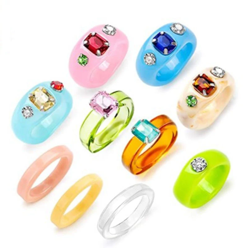 Resin Acrylic Ring for Women Teen Girls, Chunky Rings Colorful,Vintage Stacking Rings,Cute Square Transparent Rings
Resin Acrylic Ring for Women Teen Girls, Chunky Rings Colorful,Vintage Stacking Rings,Cute Square Transparent Rings