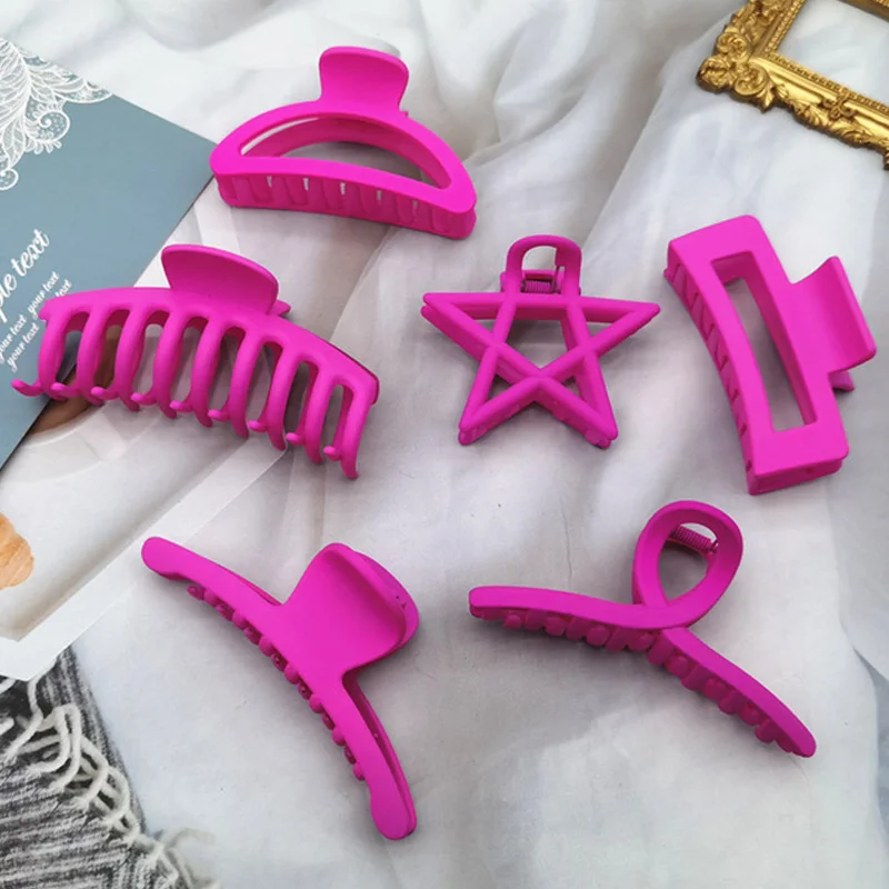 Fashion Women Girls Acrylic Hair Claws Hair Clips Headwear Solid Rose Color Big Size Women Hair Accessories Ornament
Fashion Women Girls Acrylic Hair Claws Hair Clips Headwear Solid Rose Color Big Size Women Hair Accessories Ornament