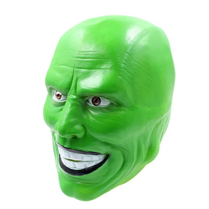 Movies The Mask Jim Carrey Halloween Cosplay Green Costume Adult Fancy Dress Face Masquerade Party | Тематическая одежда и