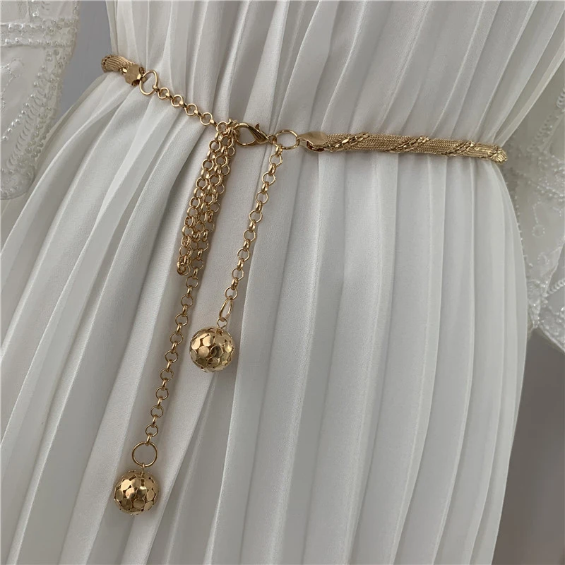 Fashion Elegant Ladies Waist Chain Metal Chain Belt Wild Thin Waistband Women Dress Decoration Belts Bohemian Slim Belt
Fashion Elegant Ladies Waist Chain Metal Chain Belt Wild Thin Waistband Women Dress Decoration Belts Bohemian Slim Belt