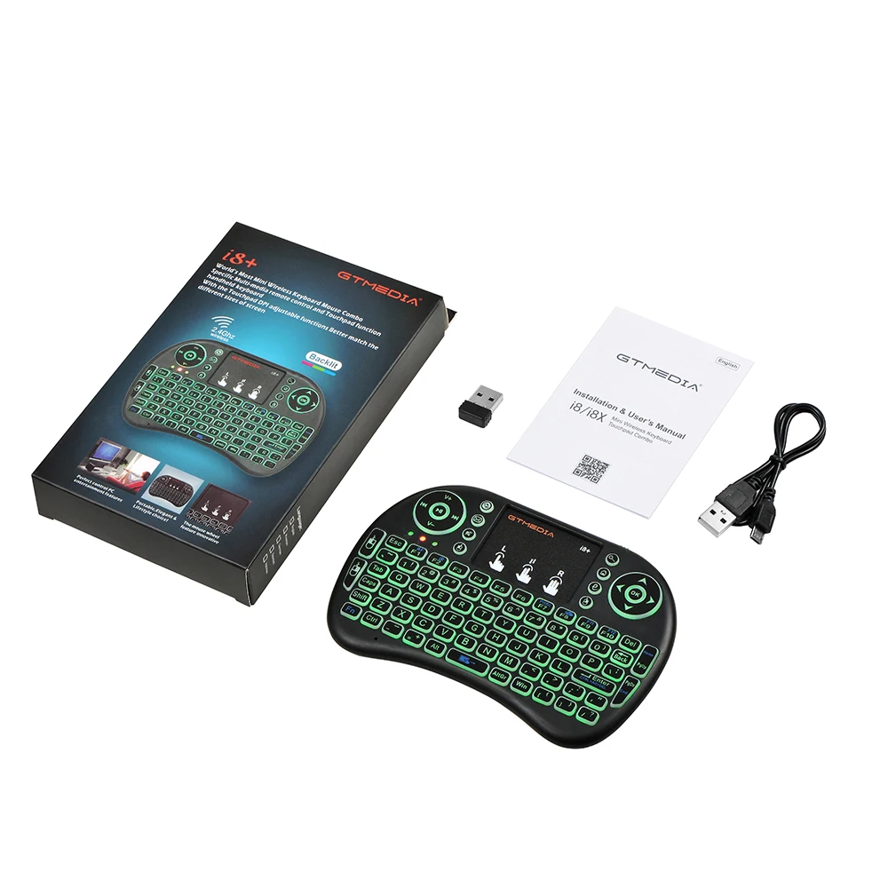 GTMEDIA i8+ Mini Wireless Keyboard Russian English Language Air Mouse Touchpad Normal Handheld I8 Remote For Android TV Box
GTMEDIA i8+ Mini Wireless Keyboard Russian English Language Air Mouse Touchpad Normal Handheld I8 Remote For Android TV Box