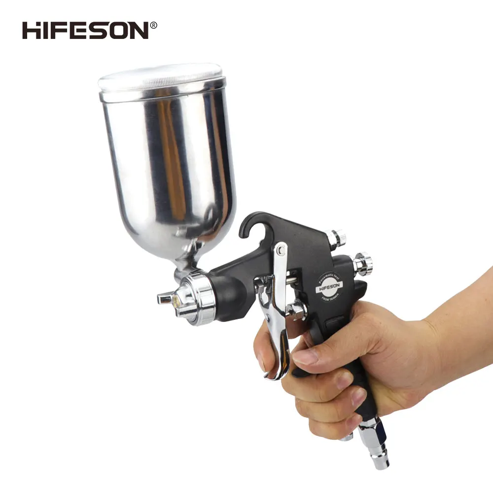 HIFESON 71G Gravity Pneumatic Paint Spray Gun Air Sprayer 400cc Upper Pot 1.5mm Caliber For Painting Cars
HIFESON 71G Gravity Pneumatic Paint Spray Gun Air Sprayer 400cc Upper Pot 1.5mm Caliber For Painting Cars