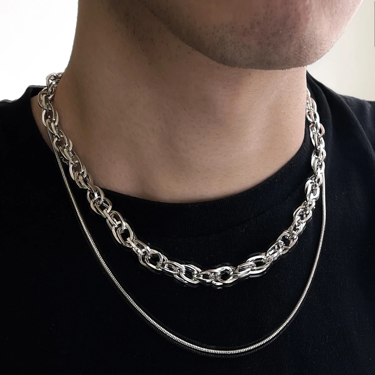 Aprilwell 2 Pcs Punk Twist Chain Necklaces for Women 2021 Trend Kpop Grunge Choker Emo Snake Bone Chains Men Jewelry Accessories
Aprilwell 2 Pcs Punk Twist Chain Necklaces for Women 2021 Trend Kpop Grunge Choker Emo Snake Bone Chains Men Jewelry Accessories