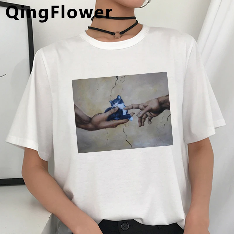 Cat top tees t-shirt female print couple casual top tees summer top kawaii graphic tees women
Cat top tees t-shirt female print couple casual top tees summer top kawaii graphic tees women
