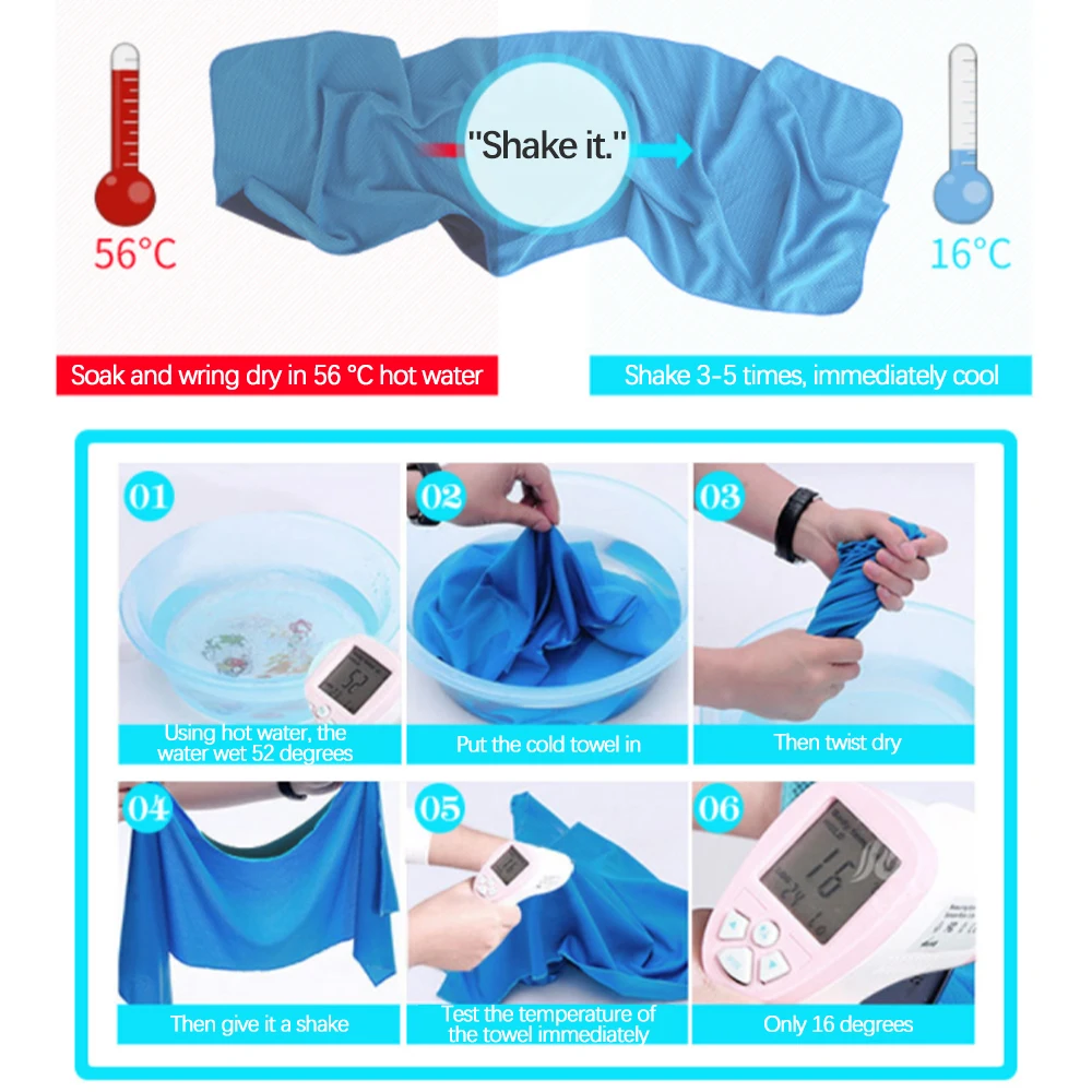 Cooling Towel Microfiber Towels Quick Dry Cool Cold Coolcore Towel for Men Women Gym Yoga Outdoor Sports
Cooling Towel Microfiber Towels Quick Dry Cool Cold Coolcore Towel for Men Women Gym Yoga Outdoor Sports