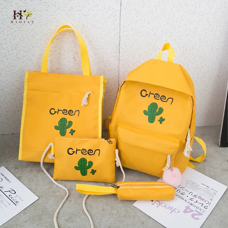 4Pcs / Set Canvas Lady Backpack Cute Teenage Girl School Bag Suitable for Outdoor Travel Bag Fashion Small Bag
4Pcs / Set Canvas Lady Backpack Cute Teenage Girl School Bag Suitable for Outdoor Travel Bag Fashion Small Bag