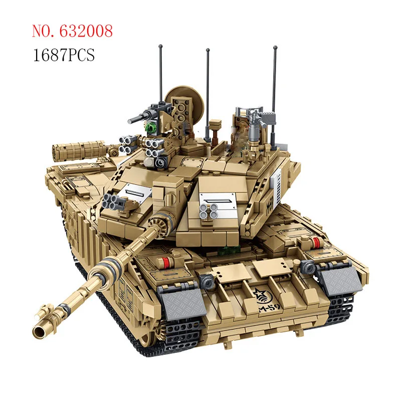 632008 Military WW2 Series 1687 PCS Challenger II Main Battle Tank Set Building Blocks Assembly Military Bricks Toys Boy
632008 Military WW2 Series 1687 PCS Challenger II Main Battle Tank Set Building Blocks Assembly Military Bricks Toys Boy