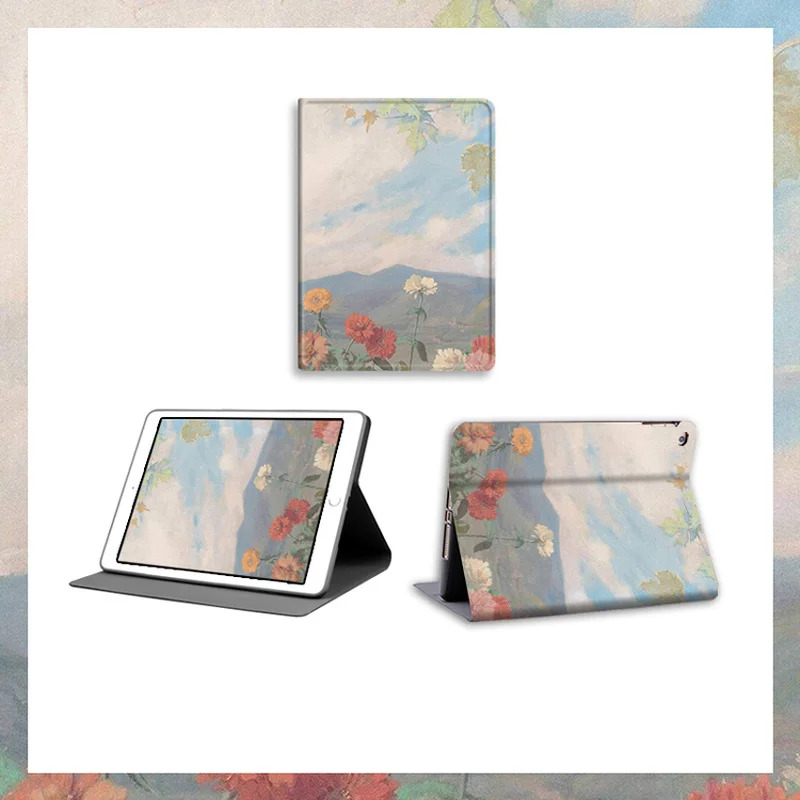 For Ipad Mini 5 Air 4 Pro 11 12.9 10.2 Case Three-fold Air Bag Shell with Pen Groove Cold Wind Oil Painting Protective Cover
For Ipad Mini 5 Air 4 Pro 11 12.9 10.2 Case Three-fold Air Bag Shell with Pen Groove Cold Wind Oil Painting Protective Cover