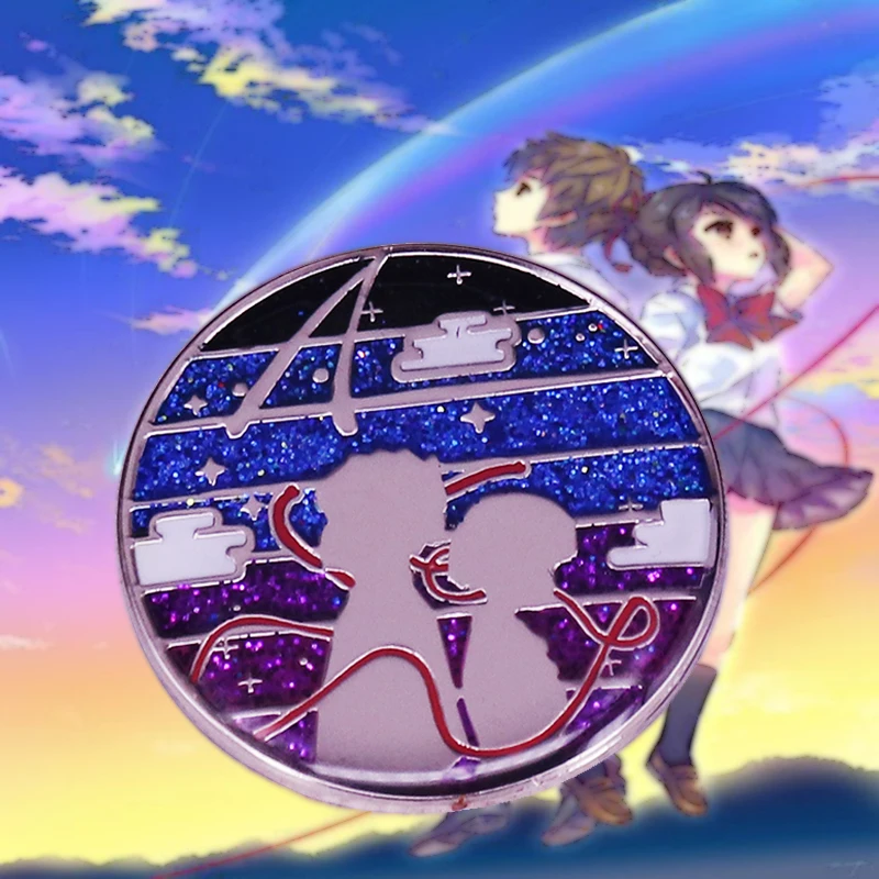 Taki & Mitsuha - Kimi no na wa (Your Name) Lapel Pin Red Cord Meteor Zen Magic Bracelet Badge Romantic Love Anime Movie Gift
Taki & Mitsuha - Kimi no na wa (Your Name) Lapel Pin Red Cord Meteor Zen Magic Bracelet Badge Romantic Love Anime Movie Gift