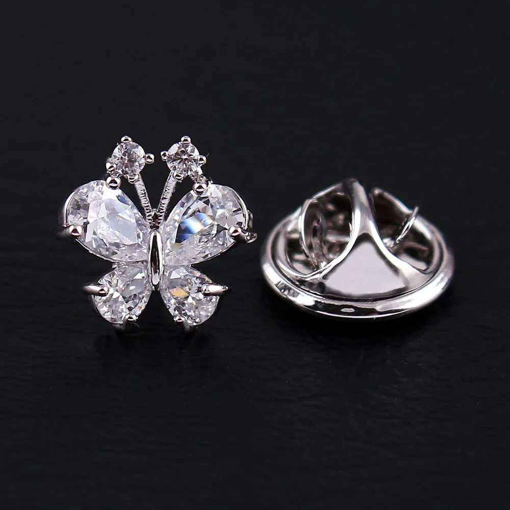 High Quality Sparkling Cubic Zirconia Mini Small Butterfly Brooch Pin Fashion Cute Funny Insect Metal Pins For Clothes
High Quality Sparkling Cubic Zirconia Mini Small Butterfly Brooch Pin Fashion Cute Funny Insect Metal Pins For Clothes