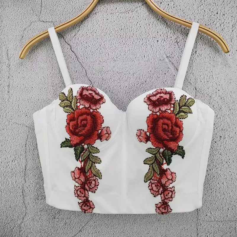 crop top Street women Appliques Female Rose flower Bras for Women Black white outfits fashion festival oversized Camis women
crop top Street women Appliques Female Rose flower Bras for Women Black white outfits fashion festival oversized Camis women