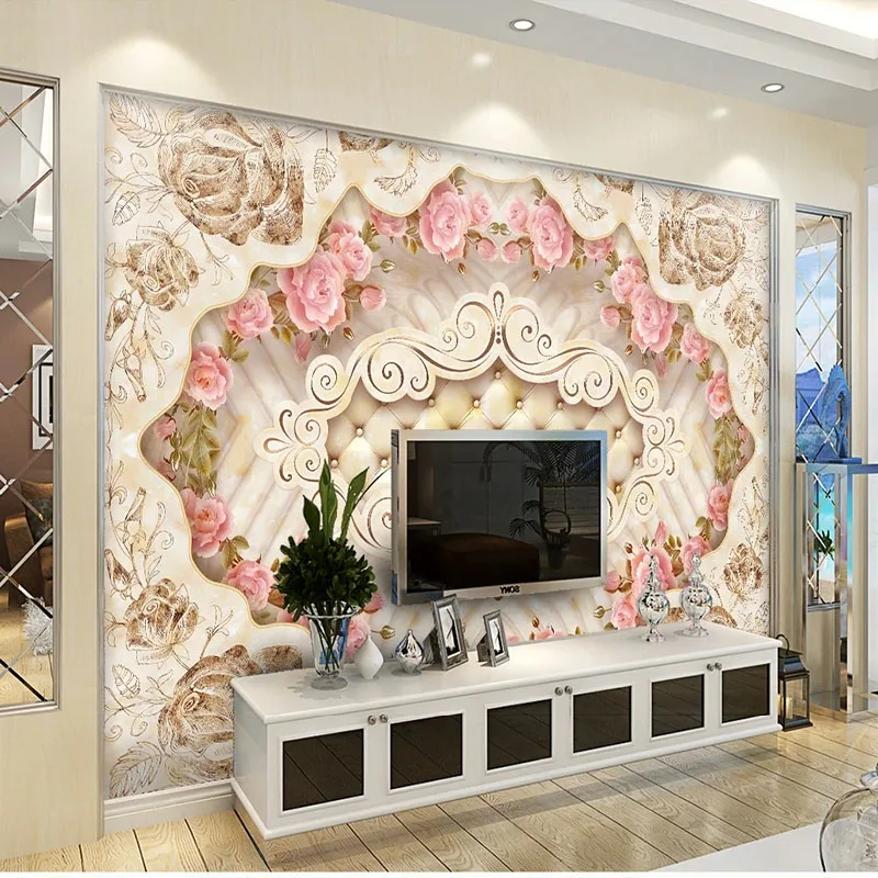 Custom European Style Creative Wallpaper Marble Mosaic Tile Embossed Flower TV Background Wall Painting Papel De Parede 3D Sala
Custom European Style Creative Wallpaper Marble Mosaic Tile Embossed Flower TV Background Wall Painting Papel De Parede 3D Sala
