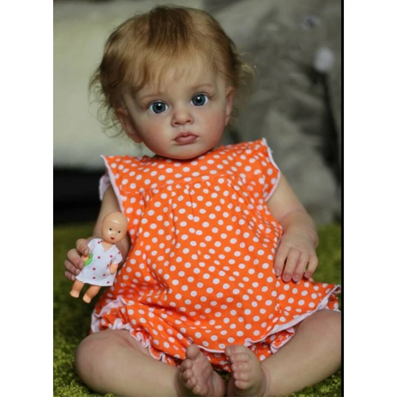 23’’ Baby Lifelike Doll Reborns Simulation Doll Lovely Toddler Gift Interactive Soft Assembly Doll with Vinyl Arm Legs
23’’ Baby Lifelike Doll Reborns Simulation Doll Lovely Toddler Gift Interactive Soft Assembly Doll with Vinyl Arm Legs