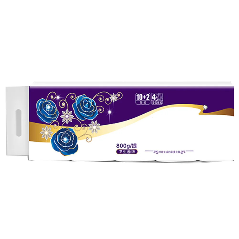 12 Rolls Toilet Paper Tissue 4 Layer Thicken Soft Skin-Friendly for Bathroom Home SSwell 
12 Rolls Toilet Paper Tissue 4 Layer Thicken Soft Skin-Friendly for Bathroom Home SSwell