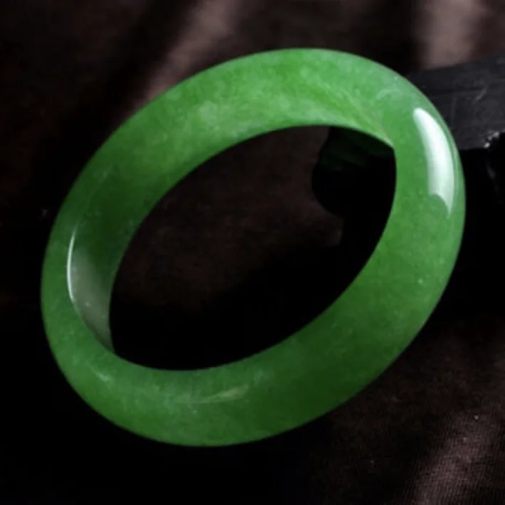 Chinese Natural Green Hetian Nephrite Jade Bangle Bracelet Fashion Temperament Jewelry Gems Accessories Gifts Wholesale | Украшения и