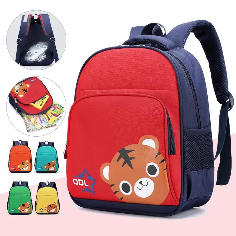 New children's schoolbag cartoon tiger backpack reduce the load breathable kindergarten backpack can be customized logo
New children's schoolbag cartoon tiger backpack reduce the load breathable kindergarten backpack can be customized logo