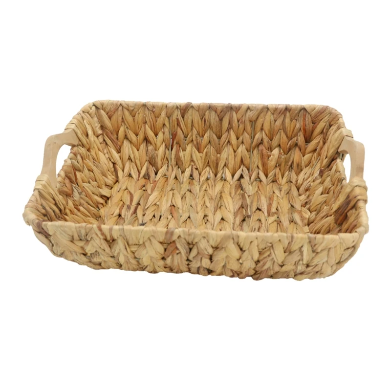 Handmade Woven Water Hyacinth Wicker Storage Basket with Wooden Handle Decorative Serving Tray Container Organizer
Handmade Woven Water Hyacinth Wicker Storage Basket with Wooden Handle Decorative Serving Tray Container Organizer