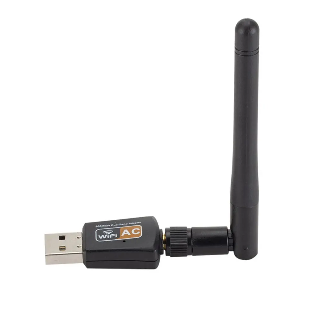 

600 Mbps Dual Band 2.4/5Ghz Wireless USB WiFi Network Adapter w/Antenna 802.11AC Wi-fi Receiver Wireless Network Card