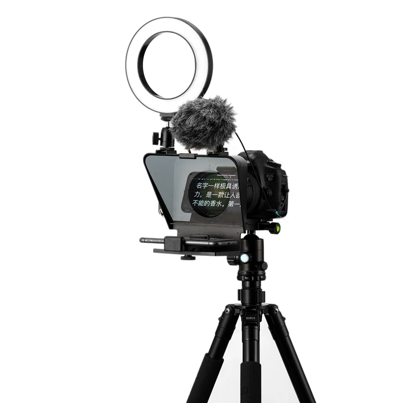 Teleprompter DSLR and Phone Recording Portable Inscriber Mobile Teleprompter with Remote Control for Phone iPhone
Teleprompter DSLR and Phone Recording Portable Inscriber Mobile Teleprompter with Remote Control for Phone iPhone