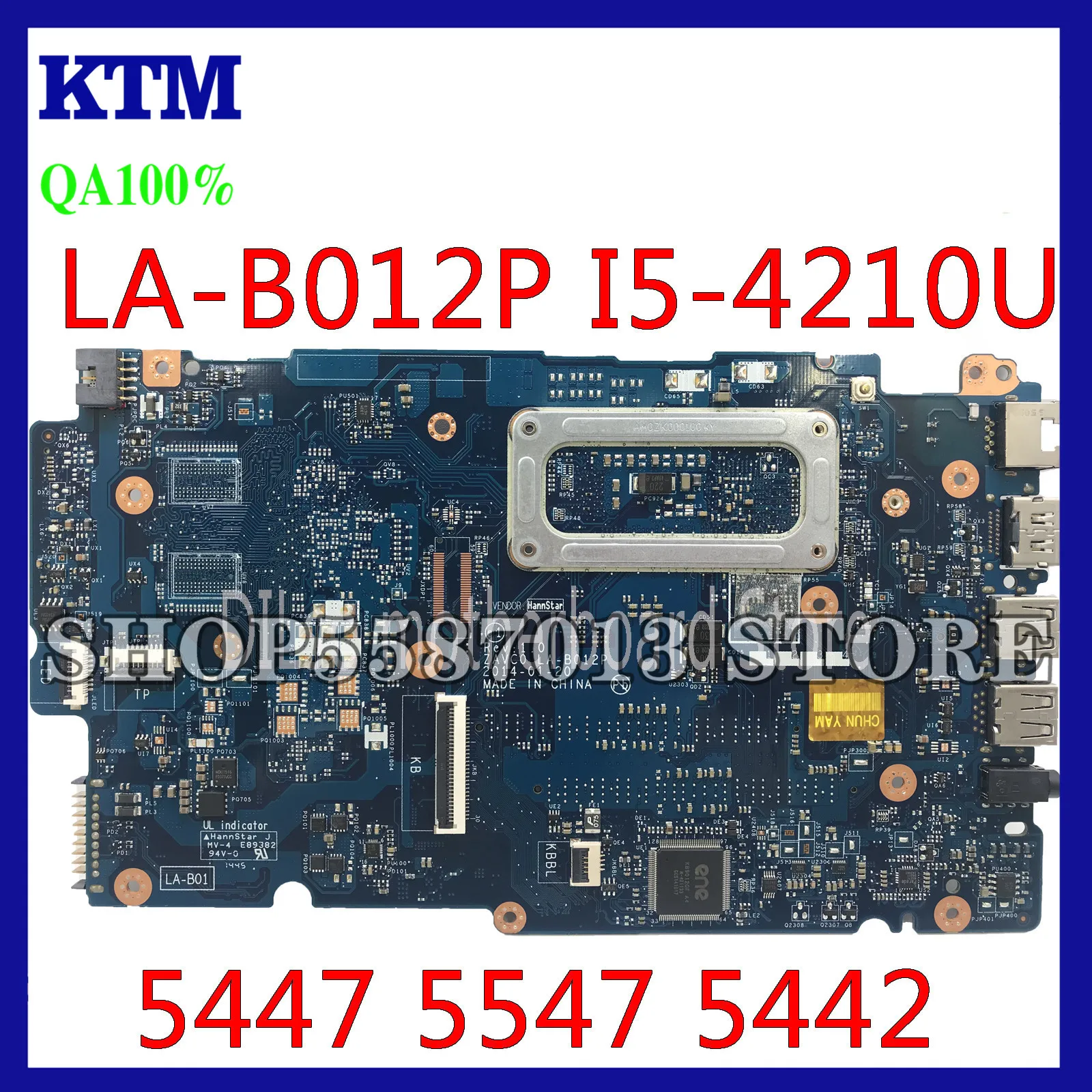 KEFU LA-B012P Motherboard For Dell Inspiron 5447 5547 5442 Laptop Motherboard LA-B012P REV:1.0 i5-4210u/I5-4200U Test
KEFU LA-B012P Motherboard For Dell Inspiron 5447 5547 5442 Laptop Motherboard LA-B012P REV:1.0 i5-4210u/I5-4200U Test
