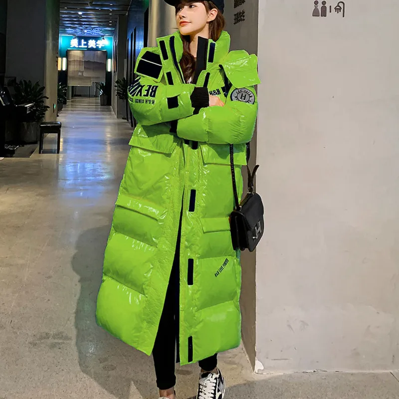

YICIYA Winter Thick Down Cotton Jacket Women Coat 2020 Hooded Ladies Coat X-Long Parkas Oversize Winter Jacket Women Glossy