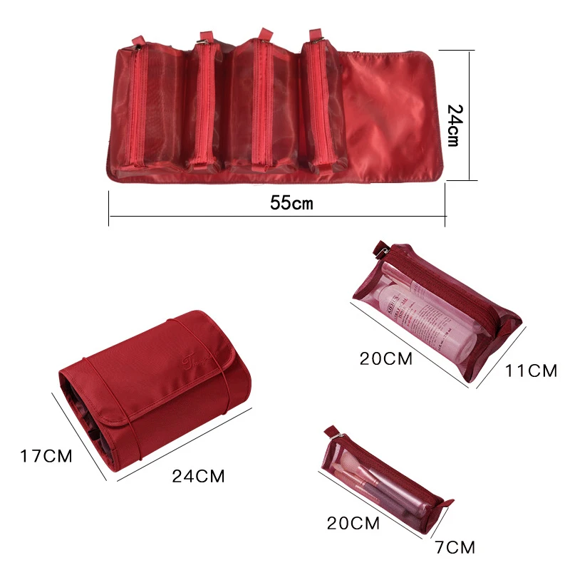 Transparent Women's Cosmetic Bag 4 in 1 Pouch Makeup Bag For Travel Packaging Storage Organizer Separable Woman Toilet Beach Bag
Transparent Women's Cosmetic Bag 4 in 1 Pouch Makeup Bag For Travel Packaging Storage Organizer Separable Woman Toilet Beach Bag