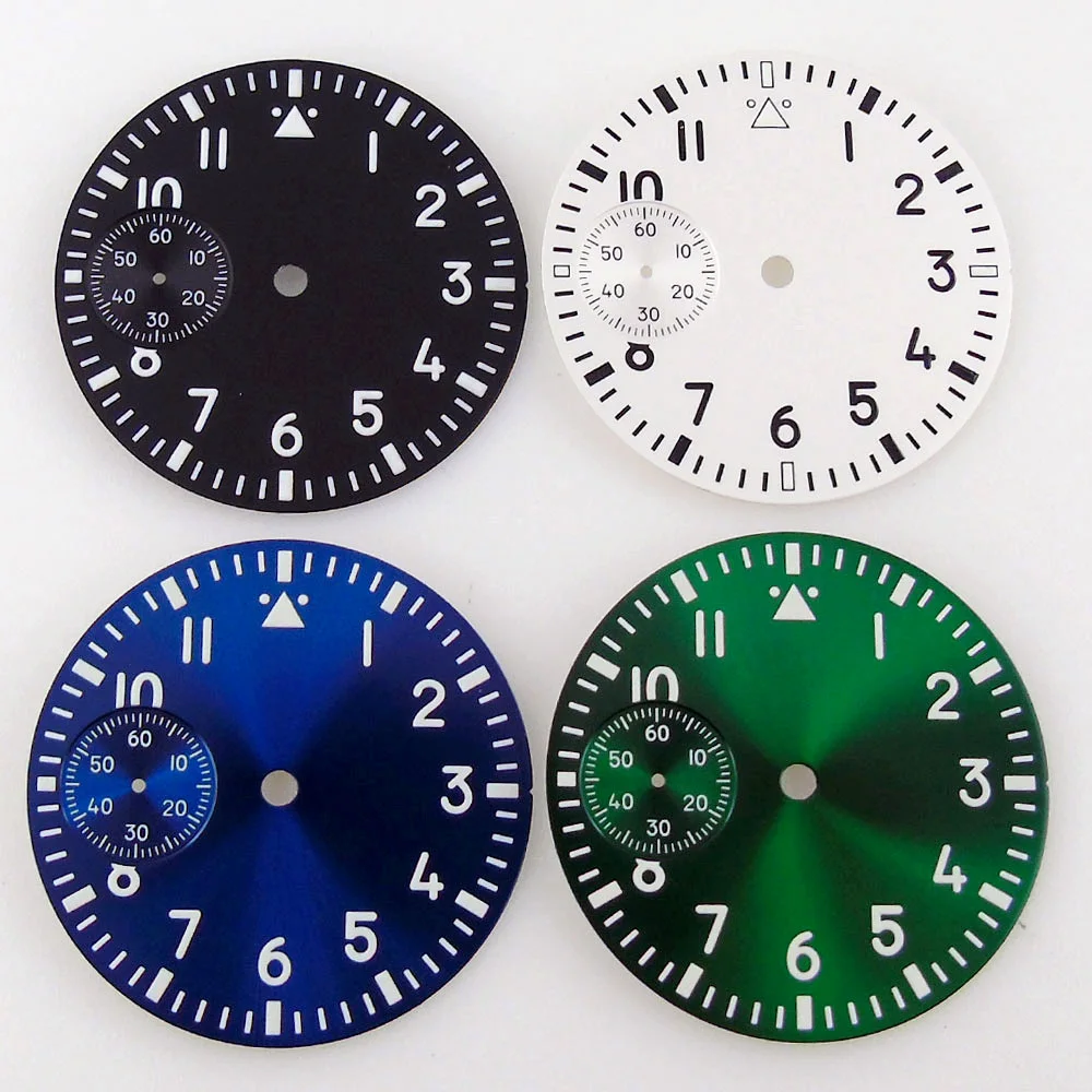 37MM fit ETA 6497 ST 3600 Mechanical Watch Dial Sub-Dial for Second Hand Green/Blue/Black/White Luminous Index
37MM fit ETA 6497 ST 3600 Mechanical Watch Dial Sub-Dial for Second Hand Green/Blue/Black/White Luminous Index