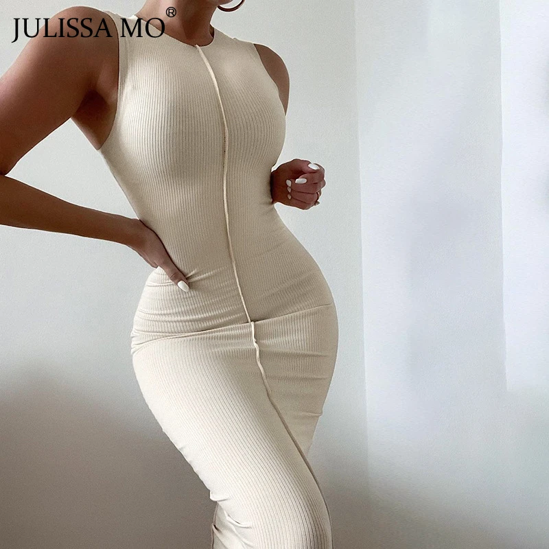 JULISSA MO Sleeveless Slim Maxi Dresses for Women 2021 Fashion Solid O-neck Skinny Dress Ladies Elegant Party ClubWear Vestidos
JULISSA MO Sleeveless Slim Maxi Dresses for Women 2021 Fashion Solid O-neck Skinny Dress Ladies Elegant Party ClubWear Vestidos