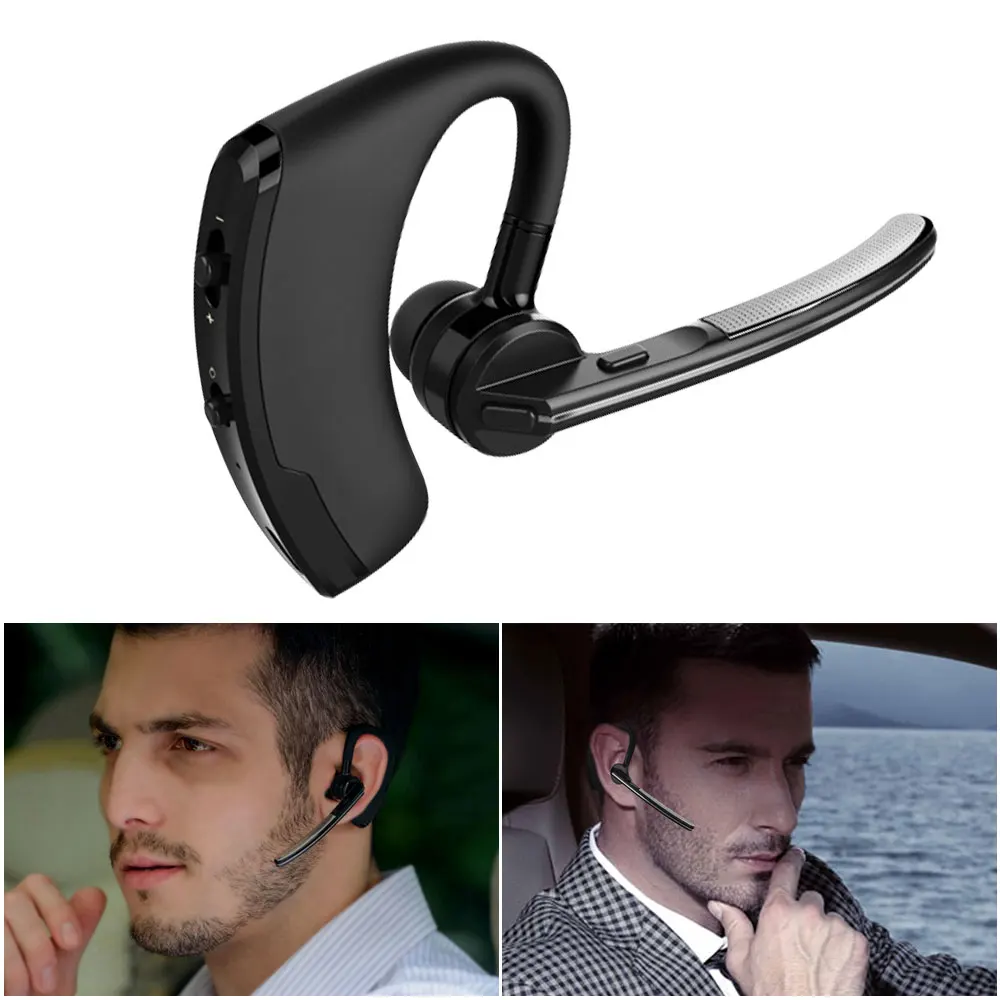 

Business Bluetooth headset Noise Cancelling Voice Control Wireless Headphone Driver Sport Earphone for iPhone Android smartphone