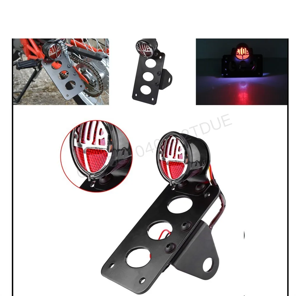 Modified Motorcycle Accessories Black Iron Tail Lamp License Plate Lamp Side Direction License Plate Lattice Brake Lamp
Modified Motorcycle Accessories Black Iron Tail Lamp License Plate Lamp Side Direction License Plate Lattice Brake Lamp