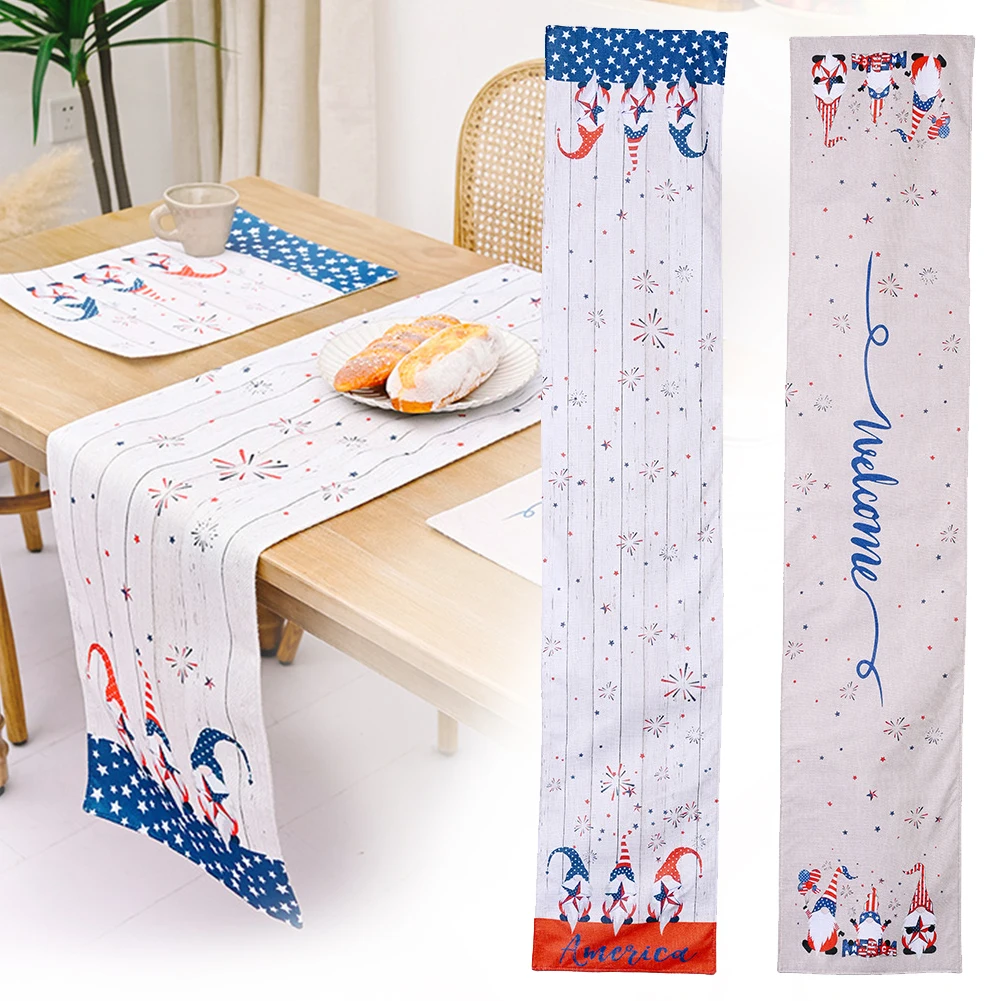 Independence Day Gnome Table Runner Linen Table Non-Slip Patriotic Dresser Scarves for 4th of July Memorial Day Dining Decor
Independence Day Gnome Table Runner Linen Table Non-Slip Patriotic Dresser Scarves for 4th of July Memorial Day Dining Decor