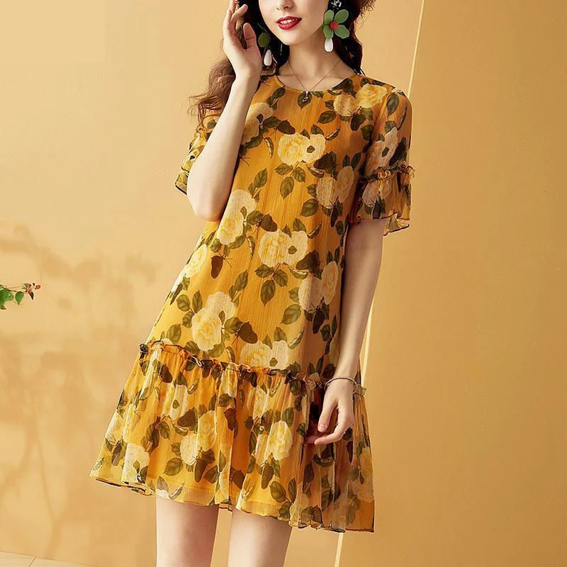 2021 New Fashion Elegant Women's Chiffon Patchwork Dress Female Casual Style Summer O-Neck Dresses
2021 New Fashion Elegant Women's Chiffon Patchwork Dress Female Casual Style Summer O-Neck Dresses