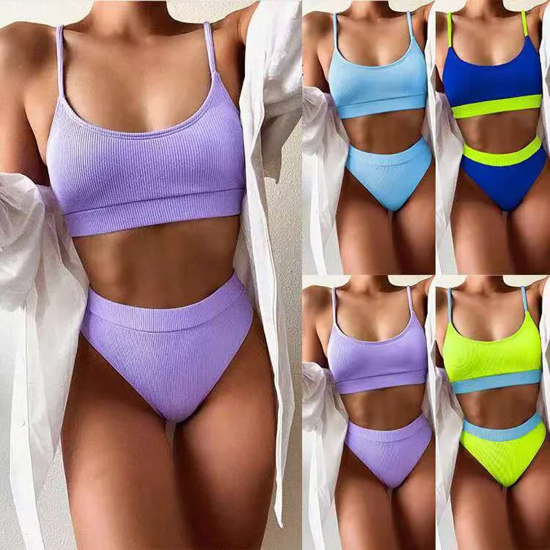 High Waist Bikinis Swimsuits Women Push Up Swimwear Ribbed Strap Bathing Suit Biquini Brazilian Bikini 2021 New Beachwear
High Waist Bikinis Swimsuits Women Push Up Swimwear Ribbed Strap Bathing Suit Biquini Brazilian Bikini 2021 New Beachwear