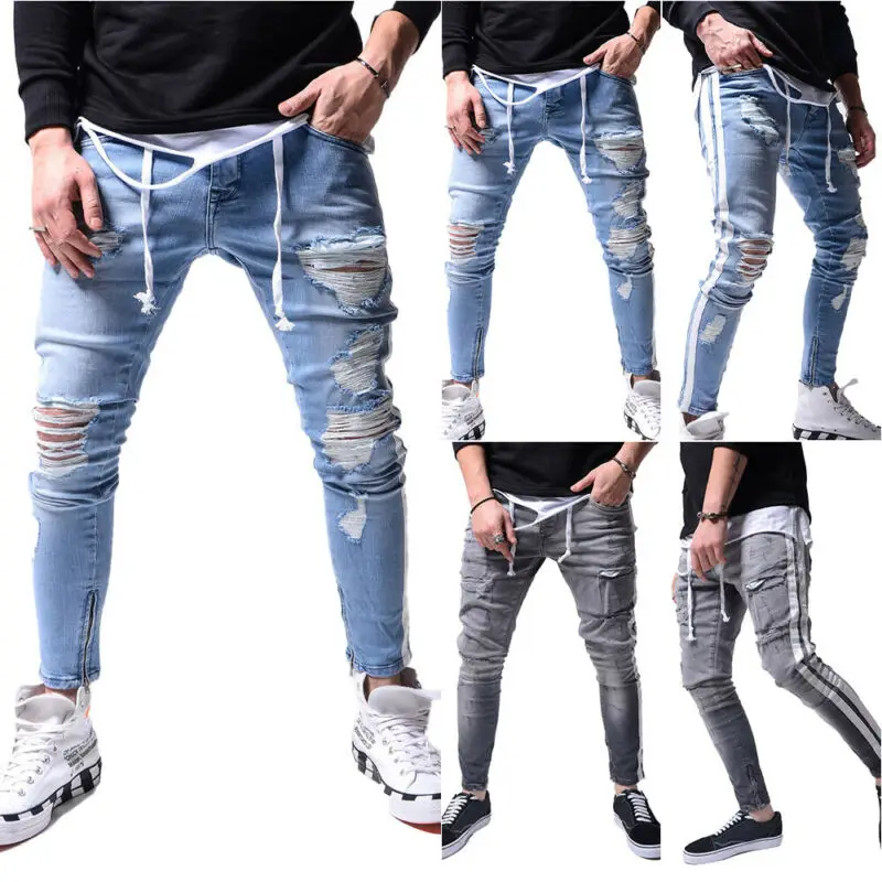 Mens Skinny Jeans Ripped Casual Fashion Slim Fitted Stretch Denim Pants Trousers
Mens Skinny Jeans Ripped Casual Fashion Slim Fitted Stretch Denim Pants Trousers