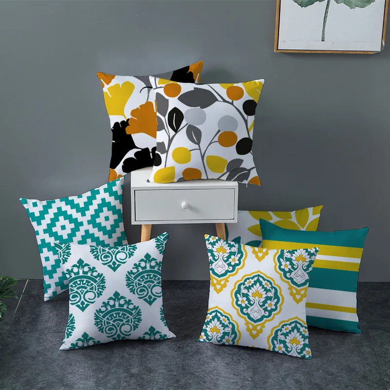 Pillowcases Colourful Geometric Decorative Throw Pillows Cushion Cover Peach Skin For Sofa Bedroom Modern Home Decor 45*45cm/Pc
Pillowcases Colourful Geometric Decorative Throw Pillows Cushion Cover Peach Skin For Sofa Bedroom Modern Home Decor 45*45cm/Pc