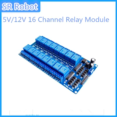 Фото Официальная фабрика 5 В/12 В 16 канальный релейный модуль для Arduino ARM PIC AVR DSP плата с