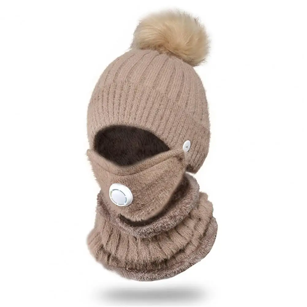 Winter Warm Women Knitted Beanie Cap Pompon Hat Scarf Neckerchief Face Cover Set
Winter Warm Women Knitted Beanie Cap Pompon Hat Scarf Neckerchief Face Cover Set