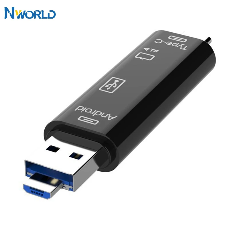 5 In 1 Usb 3.1 Card Reader SD TF Micro SD Card Reader For Phone Type C USB C Micro USB Multimemory Stick Micro SD To USB Adapter
5 In 1 Usb 3.1 Card Reader SD TF Micro SD Card Reader For Phone Type C USB C Micro USB Multimemory Stick Micro SD To USB Adapter