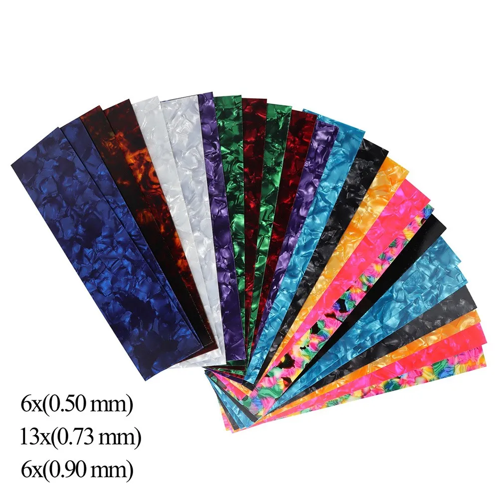 25Pcs 153x40mm Guitar Pick Punch Sheets Celluloid Sheet DIY Bass Plectrums Guitar Picks Pickguards Inlays Deco Multi Colors
25Pcs 153x40mm Guitar Pick Punch Sheets Celluloid Sheet DIY Bass Plectrums Guitar Picks Pickguards Inlays Deco Multi Colors