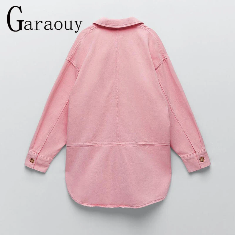 Garaouy 2021 New Women Spring Autumn Pink Long Sleeve Simple Shirts Female Top Single Breasted Collar Lrregular Blouses ZA 
Garaouy 2021 New Women Spring Autumn Pink Long Sleeve Simple Shirts Female Top Single Breasted Collar Lrregular Blouses ZA
