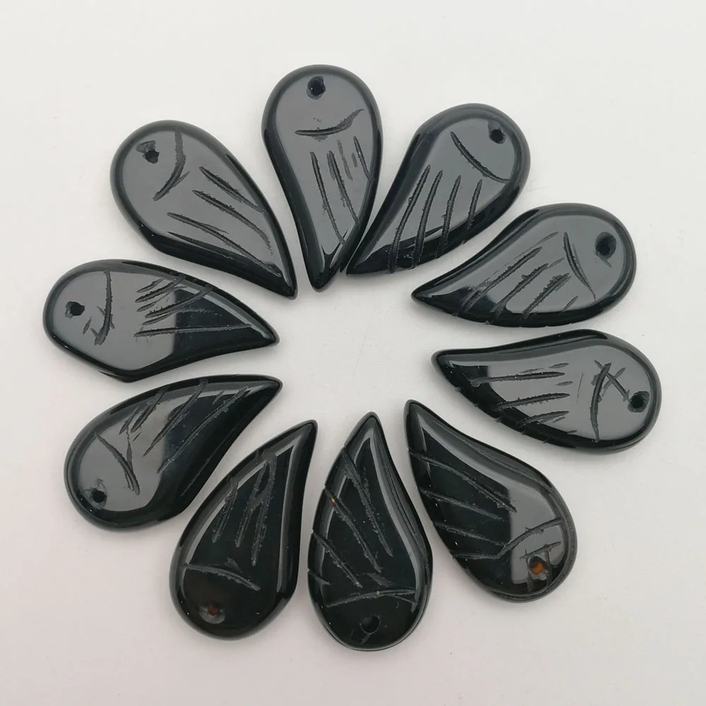 Fashion natural black agates stone charm Angel wings pendant for jewelry Necklace making 12pcs free shipping wholesale
Fashion natural black agates stone charm Angel wings pendant for jewelry Necklace making 12pcs free shipping wholesale