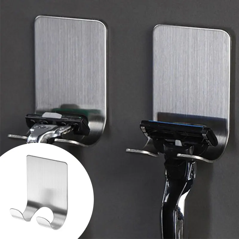 Stainless Steel Razor Bracket for Men's Shaver Holder Shelf Bathroom Razor Holder Wall Adhesive Storage Hook Kitchen Hanger Rack
Stainless Steel Razor Bracket for Men's Shaver Holder Shelf Bathroom Razor Holder Wall Adhesive Storage Hook Kitchen Hanger Rack