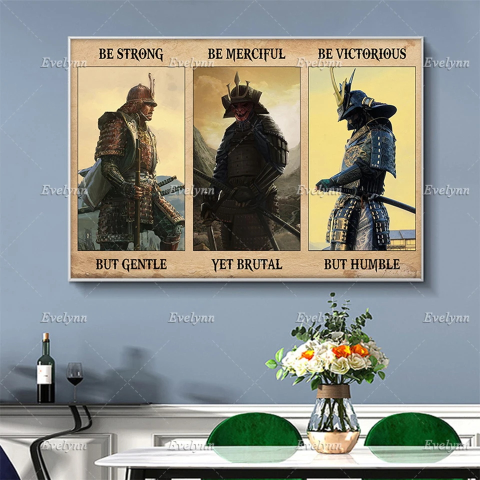 Samurai Japanese Style Poster Be Strong But Gentle Be Merciful Yet Brutal Wall Art Prints Home Decor Canvas Gift Floating Frame
Samurai Japanese Style Poster Be Strong But Gentle Be Merciful Yet Brutal Wall Art Prints Home Decor Canvas Gift Floating Frame