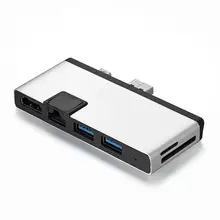 Новый USB 3 0 хаб адаптер док станция 2 портов SD микро кард ридер Gigabit