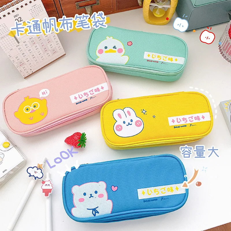 Creative Stationery Box Student Cute Simple Stationery Box Pencil Bag Zipper Canvas Cartoon Large Capacity Pencil Case
Creative Stationery Box Student Cute Simple Stationery Box Pencil Bag Zipper Canvas Cartoon Large Capacity Pencil Case